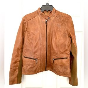 Bernardo Brown Leather Jacket - Women’s Large
